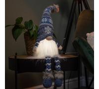 Samuel Alexander 55Cm Battery Operated Light Up Blue Christmas Gonk With Dangly Legs & Snow Flake Hat