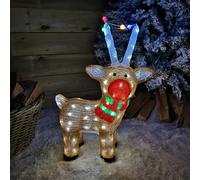 Samuel Alexander 55cm LED Indoor Outdoor Standing Acrylic Reindeer Christmas Decoration