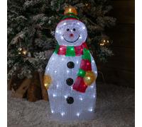 Samuel Alexander 55Cm Light Up Christmas Ice Snowman Decoration With 70 Cool White Leds