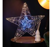 Samuel Alexander 55cm Light up Double Star Silhouette Christmas Decoration with 240 Cool & Warm White LEDs