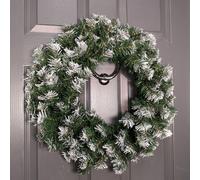 Samuel Alexander 55Cm Premier Christmas Snow Tipped Green Pine Pvc Door Wreath
