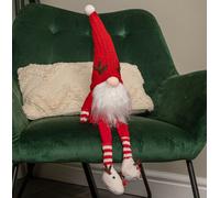 55cm Red and White Sitting Mr Claus Christmas Gonk with Dangly Legs