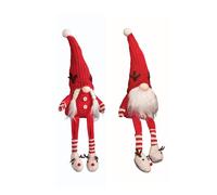 Samuel ALEXANDER 55cm Red and White Sitting Mr & Mrs Claus Christmas Gonk with Dangly Legs