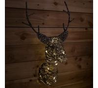 Samuel Alexander 55X69Cm Warm White 20 Led Christmas Stag Wall Hanging Xmas Decoration