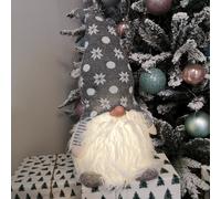 Samuel Alexander 56Cm Battery Operated Light Up Christmas Standing Gonk Decoration In Grey