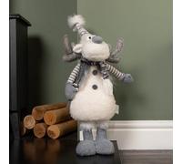 Samuel Alexander 56Cm Battery Operated Light Up Grey Christmas Standing Reindeer