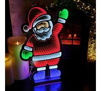 56cm LED Infinity Christmas Light Standing Santa Decoration with Metal Base Samuel Alexander Multi One Size