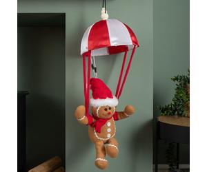 Samuel Alexander 57Cm Battery Operated Musical Parachuting Gingerbread Man With Leg Kicking Motion