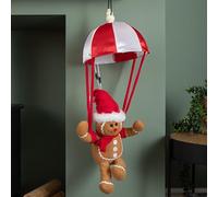Samuel ALEXANDER 57cm Battery Operated Musical Parachuting Reindeer with Leg Kicking Motion