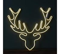Samuel ALEXANDER 58cm Light up Neon Flex Christmas Reindeer Head with Warm White LEDs