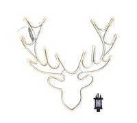 Samuel Alexander 58cm Light up Neon Flex Christmas Reindeer Head with Warm White LEDs Samuel Alexander White