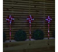 Samuel Alexander 58cm Light up Red and White Candy Pop Christmas Pathfinders with 63 White LEDs