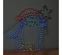 Samuel Alexander 58cm x 52cm Light up FlexiBrights Christmas Penguin with Star & 221 Multi-Coloured LEDs