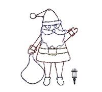 Samuel Alexander 59cmx45cm FlexiBrights Santa Silhouette with 237 Multi-Coloured LEDs | Size: 59 cmx45 cm Samuel Alexander Multicolor 59 cmx45 cm