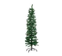 Samuel ALEXANDER 5ft (1.5m) Green Artificial Pencil Christmas Tree With Green Metal Stand and 236 Tips