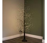 Samuel Alexander 5ft (1.5m) Light up Black Micro Dot Christmas Tree with 900 Static & Twinkling Warm White LEDs