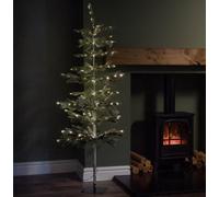 Samuel Alexander 5Ft (1.5M) Light Up Christmas Pine Needle Tree With 220 Warm White Leds And Metal Stand