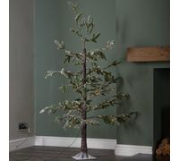 Samuel Alexander 5Ft (1.5M) Light Up Green Snowy Noel Christmas Tree With Stand And Warm White Leds