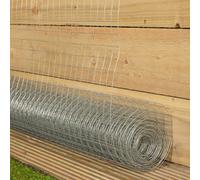 5m x 90cm x 25mm Wire Mesh Garden Galvanised Netting Samuel Alexander Silver One Size
