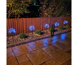 Samuel Alexander 5pcs Premier Battery Operated Multi Function Sparkler Pathfinder Lights 120 Cool White LEDs