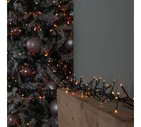 Samuel Alexander 6.2M 480 Led Christmas Cluster String Lights With Timer In Red & Vintage Gold