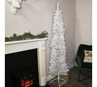 Samuel Alexander 6.5Ft (2M) Premier Pencil Style Slim Christmas Tree In White