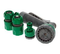 Samuel Alexander 6 Pattern Garden Hose Pipe Spray Gun Set with Fittings