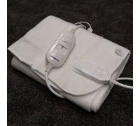 Samuel Alexander 60Cm 35W Single White Electric Blanket Throw With Temperature Settings