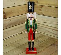Samuel ALEXANDER 60cm Christmas Nutcracker Wooden Soldier Decoration - Opt 1 Green Jacket