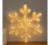 Samuel Alexander 60Cm Gold Light Up Snowflake Christmas Decoration With Warm White Leds