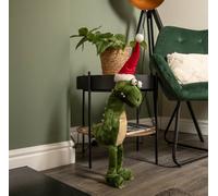 Samuel Alexander 60Cm Green Standing Christmas Dinosaur With Santa Hat