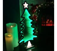 60cm Green Standing LED Infinity Christmas Tree Decoration with Metal Base Samuel Alexander Green One Size