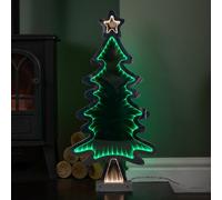 Samuel Alexander 60Cm Infinity Light Up Christmas Tree Decoration With Green Leds On Metal Base