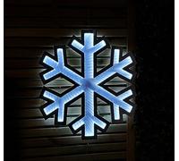 60cm LED Infinity Christmas Light Hanging Snowflake Decoration in Bright White Samuel Alexander Multi One Size