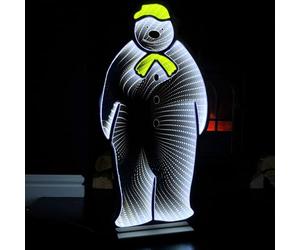 Samuel ALEXANDER 60cm LED The Snowman Infinity Christmas Decoration with Wooden Base