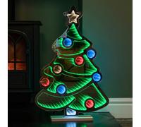 Samuel Alexander 60cm Light up Christmas Tree Infinity Decoration with Multi-Coloured LEDs