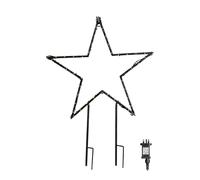 Samuel Alexander 60cm Light up Dewdrop Metal Star with Garden Stake & Warm White LEDs in Black Samuel Alexander Black