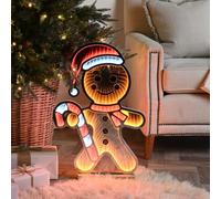 Samuel ALEXANDER 60cm Light up Gingerbread Man Infinity Christmas Decoration with LEDs