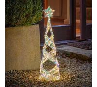 Samuel Alexander 60Cm Light Up Iridescent Christmas Starbelisk Decoration With Warm White Leds