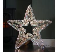 Samuel Alexander 60Cm Light Up Iridescent Shimmer Christmas Star With 1440 Warm White Leds