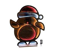 Samuel ALEXANDER 60cm Light up Robin in Santa Hat Christmas Infinity Decoration with LEDs