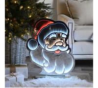 60cm Light up Santa's Face Infinity Christmas Decoration with Red & White LEDs Samuel Alexander Red One Size