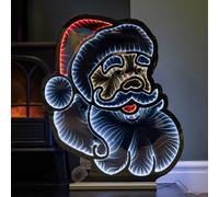 60cm Light up Santa's Face Infinity Christmas Decoration with Red & White LEDs Samuel Alexander Red One Size