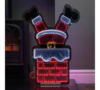Samuel Alexander 60cm Light up Santa's Leg in Chimney Christmas Infinity Decoration with LEDs