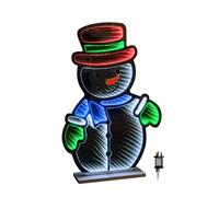 Samuel ALEXANDER 60cm Light up Snowman Infinity Christmas Decoration with Multi-Coloured LEDs