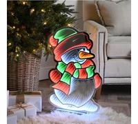Samuel ALEXANDER 60cm Light up Snowman Infinity Christmas Decoration with Red, White and Green LEDs