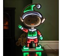 Samuel Alexander 60cm Light up Standing Elf Infinity Christmas Decoration with Multi-Coloured LEDs Samuel Alexander Multicolor