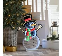 Samuel Alexander 60Cm Light Up Standing Snowman Infinity Christmas Decoration With Multi-Coloured Leds