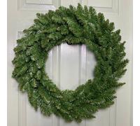 Samuel Alexander 60Cm Plain Green Christmas Wreath With 160 Bullet Tips