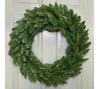 Samuel Alexander 60cm Plain Green Christmas Wreath with 160 Bullet Tips